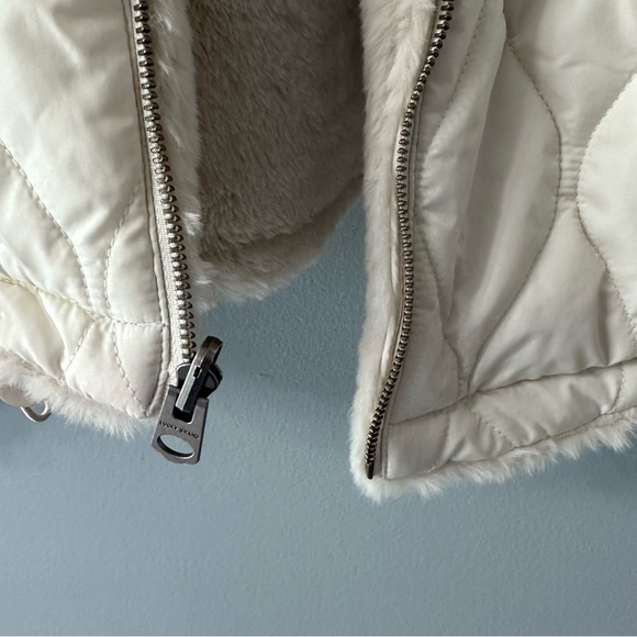 Lucky Brand Reversible Faux Sherpa Jacket Coat Size Medium - Picture 11 of 16